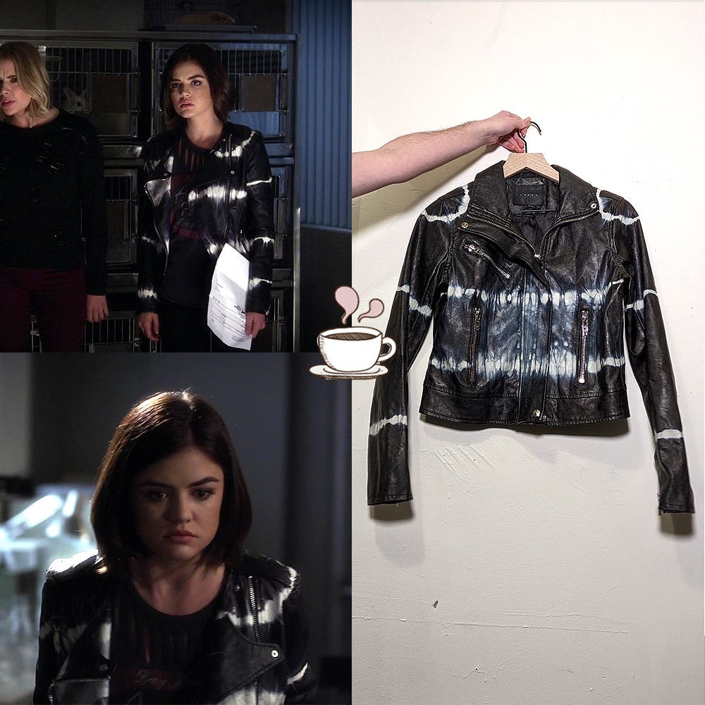 Blank NYC Black and White pleather Jacket